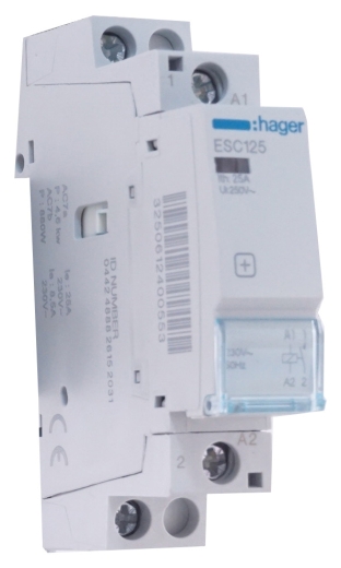 Контактор 25A ESC125 (1НВ, 230В) 1м Hager - 2