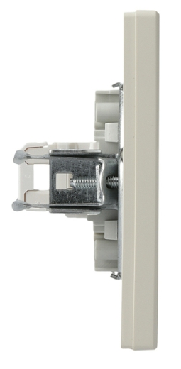 Розетка комп'ютерна одинарна RJ45 кат.5е UTP кремова Asfora, EPH4300123 - 3