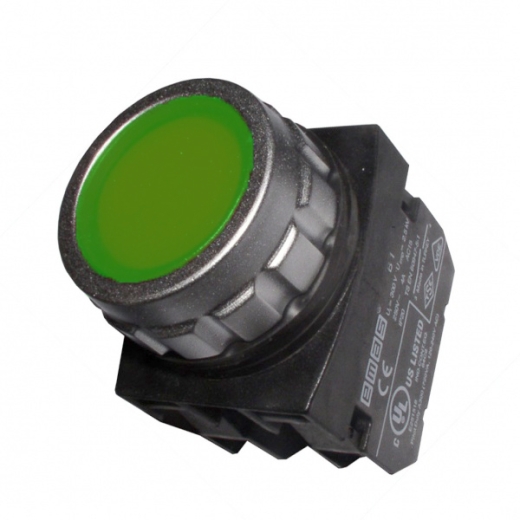 Натискна кнопка EMAS H102DY (1НО+1НЗ) зелена - 1