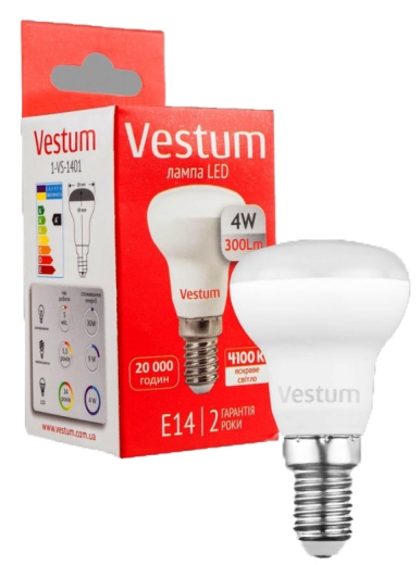 Лампа LED Vestum R39 4Вт 4100K E14 - 2