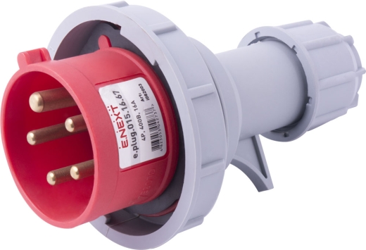 Переносна силова вилка E.Next e.plug.015.16.67 5п 16А 400В IP67 (i082003) - 1