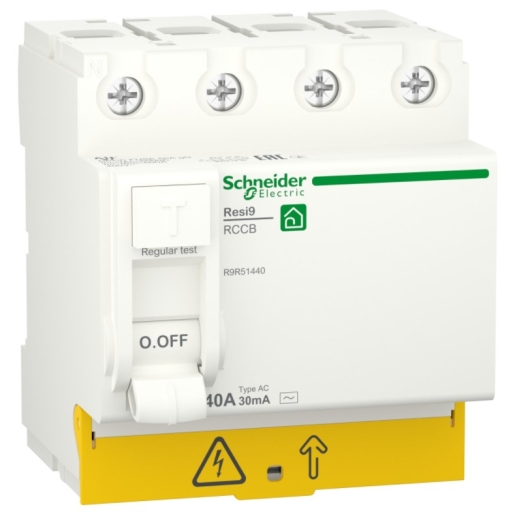 Диференційне реле Schneider Electric R9R51440 RESI9 3P+N 40A 30мА АС - 1