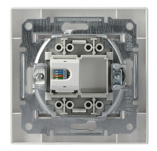 Розетка компьютерная одинарная RJ45 кат.5е UTP белая Asfora, EPH4300121 - 5