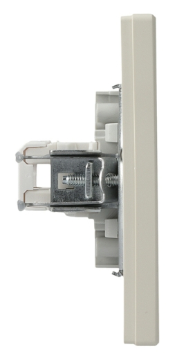 Розетка комп'ютерна RJ45 кат.5е UTP подвійна кремова Asfora, EPH4400123 - 3