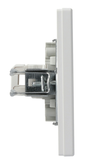 Розетка комп'ютерна RJ45 кат.6 UTP подвійна біла Asfora, EPH4800121 - 3
