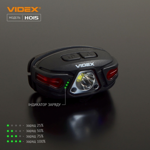 Світлодіодний налобний ліхтарик Videx 330Лм 5000K (VLF-H015) - 7