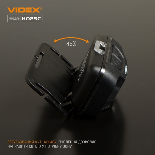 Світлодіодний налобний ліхтарик Videx 310Лм 5000K (VLF-H025C) - 10