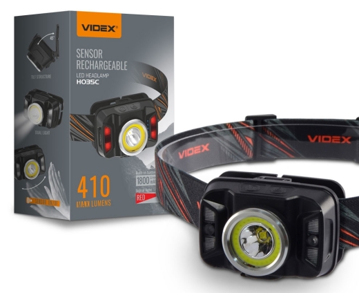 Світлодіодний налобний ліхтарик Videx 410Лм 5000K (VLF-H035C) - 2