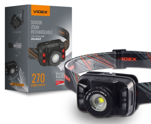 Світлодіодний налобний ліхтарик Videx 270Лм 5000K (VLF-H045Z) - 2