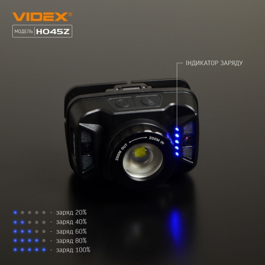 Світлодіодний налобний ліхтарик Videx 270Лм 5000K (VLF-H045Z) - 9