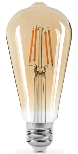 Світлодіодна лампа філаментна Titanum Filament ST64 E27 6Вт 2200K (TLFST6406272A) бронза - 1