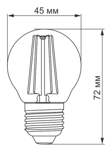 Світлодіодна лампа філаментна Titanum Filament G45 E27 4Вт 2200K (TLFG4504272A) бронза - 2