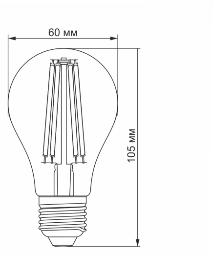Світлодіодна лампа філаментна Videx Filament A60FA E27 10Вт 2200K (VL-A60FA-10272) бронза - 2