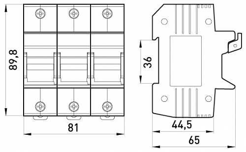 Держатель предохранителя E.Next e.fuse.1451.h3 на DIN-рейку 14х51 3р 63А (i0300006) - 5