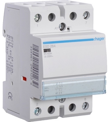 Контактор 63A ESC464 (4НЗ, 230В) 3м Hager - 1