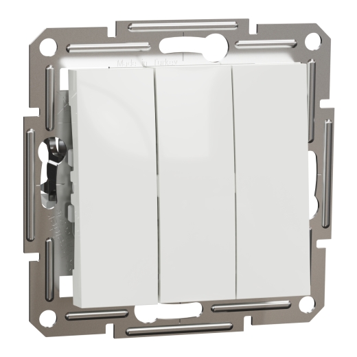 Выключатель трехклавишный Schneider Electric Asfora без рамки белый (EPH2170121) - 1