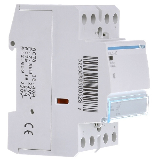 Модульний контактор ESC240S (40A, 2НО, 230В) Hager - 3