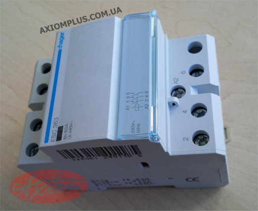 Контактор 63A ESC363 (3НВ, 230В) 3м Hager - 2