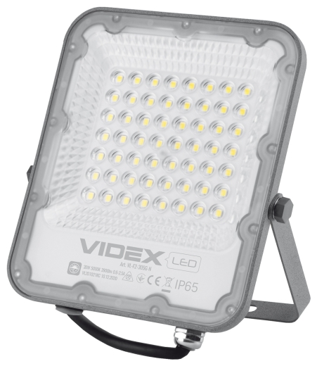 LED прожектор Videx Premium F2 30Вт 5000K (VL-F2-305G-N) «День-ніч» - 1