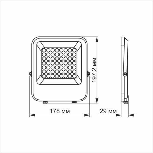 LED прожектор Videx Premium F2 30Вт 5000K (VL-F2-305G-N) «День-ніч» - 3