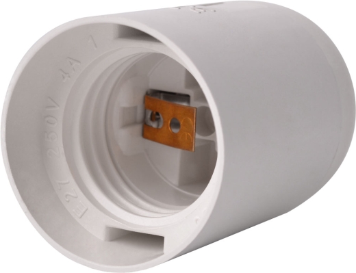 Пластиковий патрон E.Next e.lamp socket.E27.pl.white Е27 білий (s9100017) - 1