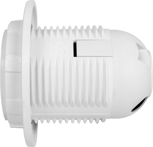 Пластиковий патрон E.Next e.lamp socket with nut.E27.pl.white Е27 з гайкою білий (s9100016) - 5