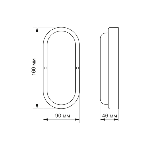 Овальний LED світильник Titanum 20Вт 6500K IP65 (TL-BHO-206) - 2