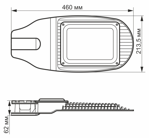 Консольный LED фонарь Videx 50Вт 5000K (VL-SL06-505) серый - 2