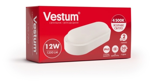 Овальный светильник Vestum 1-VS-7202 12Вт 4500K 220В - 3