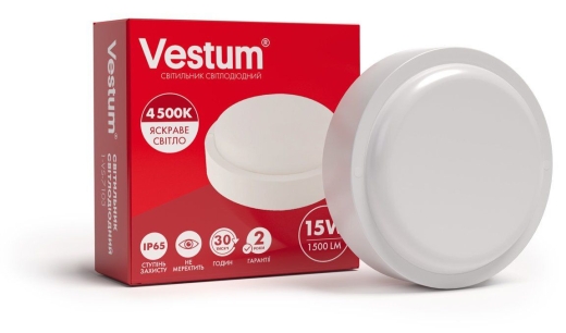 Круглий світильник Vestum 1-VS-7103 15Вт 4500K 220В - 2