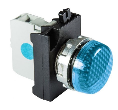 Сигнальна арматура EMAS CM070XM 12-30В AC/DC, метал IP65, синя - 1
