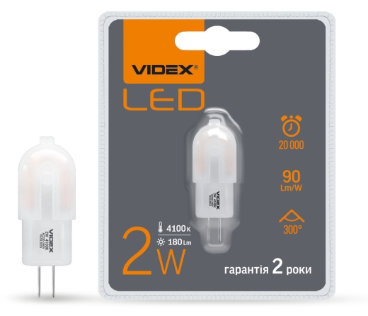 Светодиодная лампа Videx G4e G4 2Вт 4100K (VL-G4e-02224) - 3