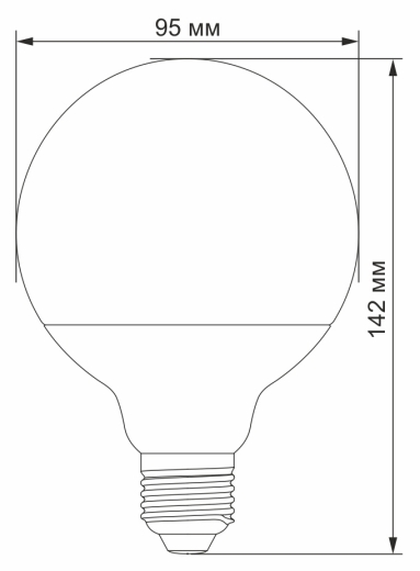 Світлодіодна лампа Videx G95e E27 15Вт 4100K (VL-G95e-15274) - 3