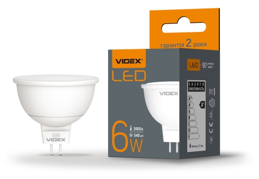 Світлодіодна лампа Videx MR16e GU5.3 6Вт 3000K (VL-MR16e-06533) - 2