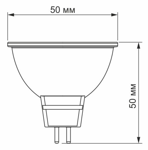 Світлодіодна лампа Videx MR16e GU5.3 6Вт 3000K (VL-MR16e-06533) - 3