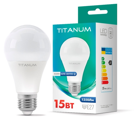 Светодиодная лампа Titanum A65 E27 15Вт 4100K (TLA6515274) - 2