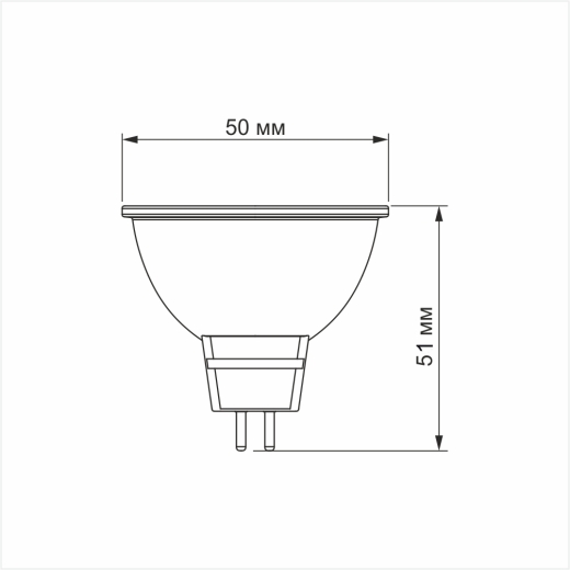 Світлодіодна лампа Videx MR16e GU5.3 8Вт 4100K (VL-MR16e-08534) - 2