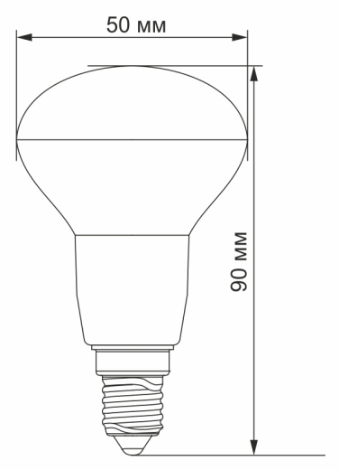Светодиодная лампа Videx R50e E14 6Вт 4100K (VL-R50e-06144) - 2