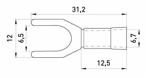 Вилковий наконечник E.Next e.terminal.stand.sv.5,5.6.red 4-6 кв.мм червоний (s2036043) - 2
