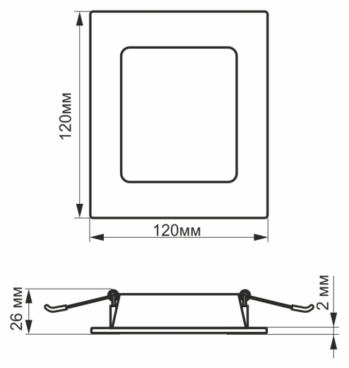 Світильник Videx Back 6Вт 5000K (VL-DLBS-065) - 2