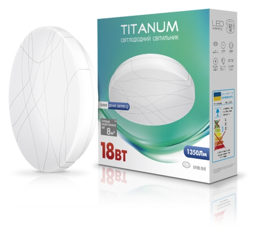 Світлодіодний вологозахищений світильник Titanum A60 18Вт 5000K (TLCL-185CL) - 2