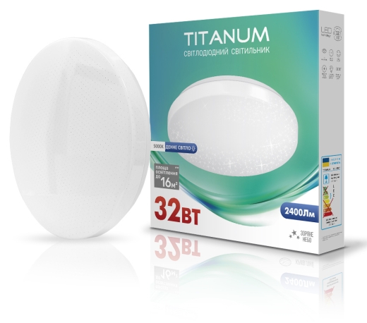 Светодиодный влагозащищенный светильник Titanum 32Вт 5000K (TLCL-325S) звездное небо - 2