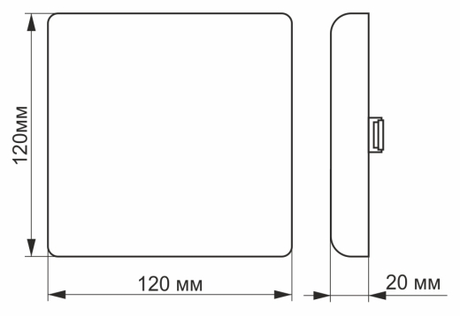 Безрамковий світильник Videx VL-DLFS-154 15Вт 4100K квадратний - 3