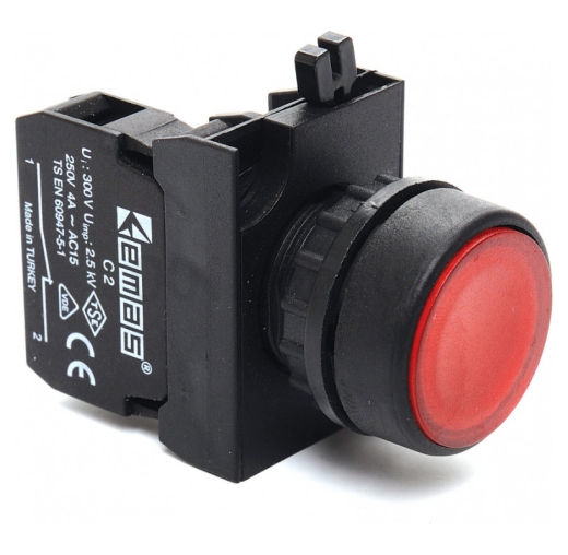 Натискна кнопка EMAS CP200DK (1НО) червона - 1