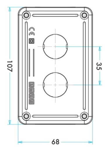 Корпус кнопочного поста 2 места, EMAS - 6