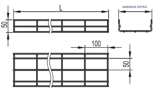 Дріт лоток 50х100х3000мм DKC FC5010 - 2