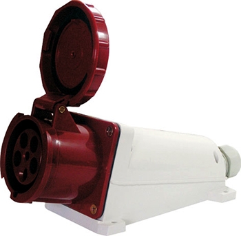 Стаціонарна силова розетка E.Next e.socket.pro.5.63 5п 63А 380В IP67 (p012009) - 1