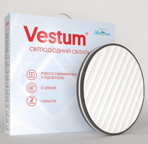 Накладний світильник Vestum GRILL зоряне небо 36Вт 375x60мм 4000К 2900Лм - 2