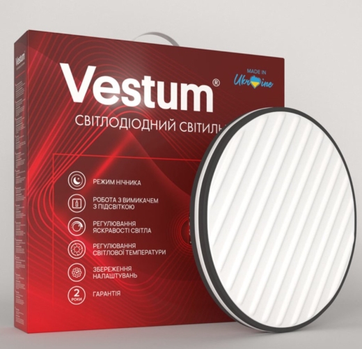Стельовий світильник Vestum GRILL матовий 72Вт 375x60мм 3000-6500К 5600Лм з пультом - 2