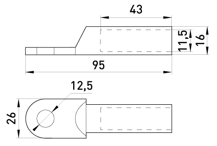 Медный кабельный наконечник E.Next e.end.stand.dt.70 (s039006) - 2